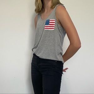 American Flag Pocket tank top - Medium